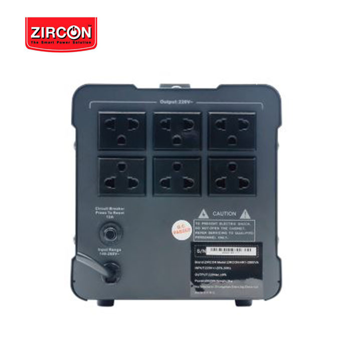 Zircon เครื่องปรับแรงดันไฟฟ้าอัตโนมัติ Automatic Voltage Stabilizer HR1_2000VA/1600W